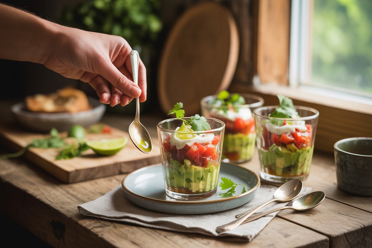 Recette d'avocat en verrine : fraîcheur express en 15 minutes